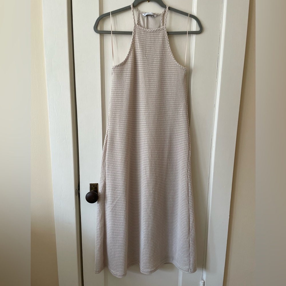 Stradivarius crochet midi dress